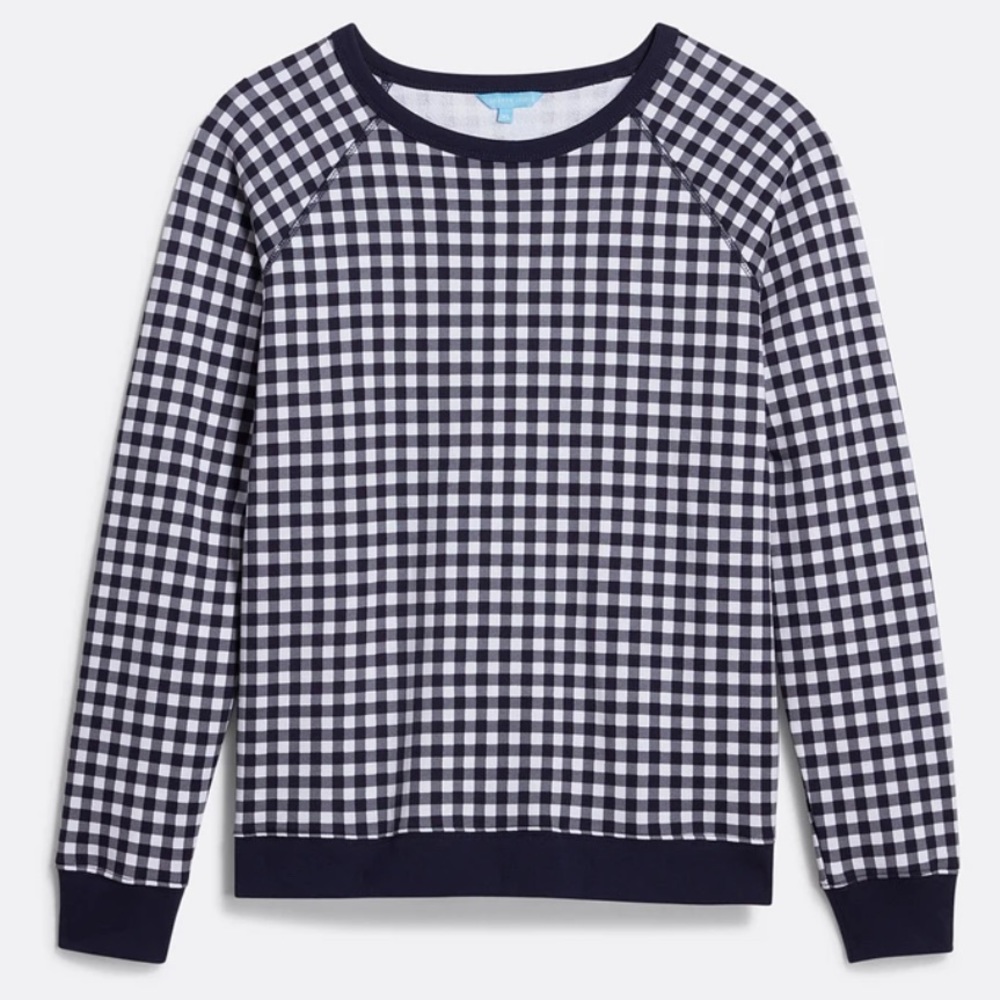 Draper James Natalie Sweatshirt in Gingham NWOT